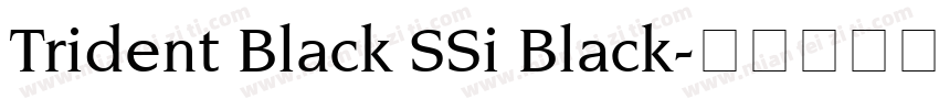 Trident Black SSi Black字体转换